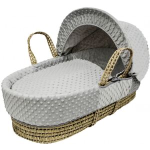 Kinder Valley - Dimple Palm Moses basket With Quilt, Padded Liner, Body Surround and Adjustable Hood - Grey - Grey