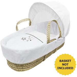 Kinder Valley - White Wish Upon a Star Bedding Set Dressings with Quilt, Padded Liner, Body Surround and Adjustable Hood