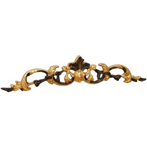 Biscottini - wooden lintel with antiqued gold leaf black finishing made in italy