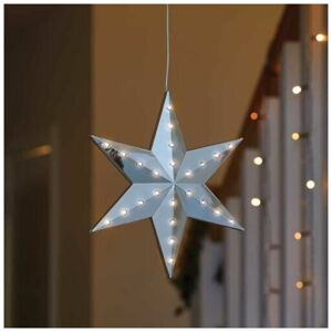 Smart Garden - Xmas Decoration Battery led Lights silver Shooting Star Bauble Outdoor Timer