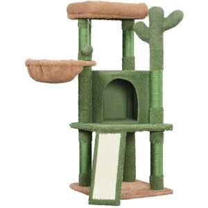 42'H Cactus Cat Tree Cat Furniture Cat Tower, Green/Brown - Yaheetech