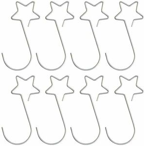 HOOPZI 100 Pieces, Christmas Bauble Clip, Christmas Tree Hanging Hanger, S-Shaped Christmas Bauble Hooks, Bauble Hanger, Christmas Ornament Hooks, Christmas