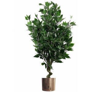 110cm Leaf Realistic Artificial Ficus Tree / Plant Copper Planter