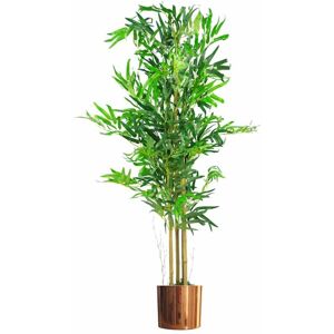 Leaf - 120cm (4ft) Realistic Artificial Bamboo Plants Trees with Copper Metal Planter