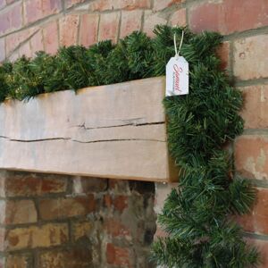 Samuel Alexander - 2 Pack 270cm (9ft) x 20cm Imperial Pine Christmas Garland Decoration Plain Green