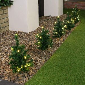 SAMUEL ALEXANDER 2 Pack of 6 (12) 30cm LED Lit Premier Christmas Tree Path Lights (15 LEDs Per Tree)