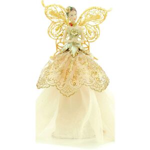 FESTIVE Fabric Angel Christmas Tree Topper - 23 cm - Gold
