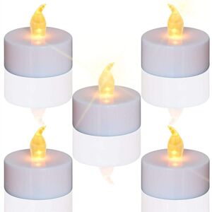 Linghhang - 24 Pack led Candles CR2032 Battery Operated Candles Unscented Flameless Tea Light Candles Clear Flickering 100+ Hours of Electric Light