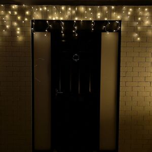 SAMUEL ALEXANDER 25m 1000 Warm White LED Frosted Icicle Indoor Outdoor Christmas Lights with Timer