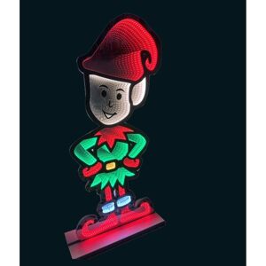 Samuel Alexander - 6ft (1.8m) Tall Light up Christmas Elf Infinity Decoration with Multi-Coloured LEDs