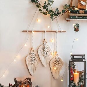 Longziming - Bohemian Macrame Wall Hanging, Macrame Woven Wall Hanging, Macrame Wall Tapestry, Wall Hanging Wall Decor, Handmade Home Decor, 40×95cm,