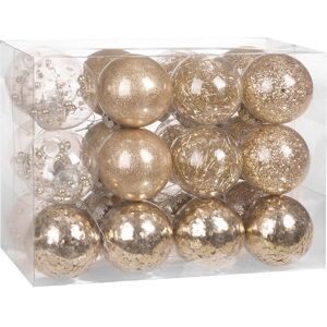 Casaria Christmas Baubles 24-Piece Set Shatterproof Transparent Plastic Ornaments Customisable Ideal for Tree Decorations and Festive Home Décor 6cm