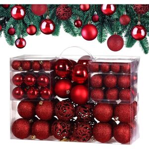 Deuba Casaria® 100Pc Christmas Tree Baubles Set Xmas Decorations Festive Ornaments Kupfer/Braun (de)