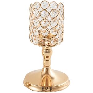 Tlily - Crystal Candle Holder Hollow Glass Candlestick Centerpiece Wedding Party Candle Accessory Desktop Candlestick Home Decor