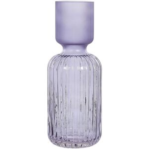 Beliani - Decorative Flower Vase 31 cm Glass Retro Modern Design Round Neck Purple Tragana