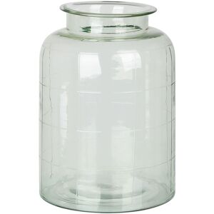 Beliani - Decorative Flower Vase 35 cm Handmade Glass Cylinder Shape Light Green vindaloo