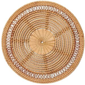 Tlily - Home Woven Wall Basket Natural Decor Decorative Rattan Hanging