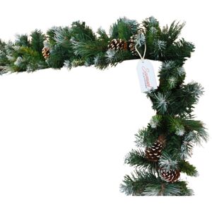 Samuel Alexander - Pack of 4 x 2.7m (9ft) x 20cm Canadian Pine Christmas Garland Plain Green