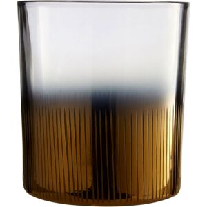 Premier Housewares - Tealight Holder Clear Glass Tealight Holders With Gold Bottom Smoked Salt Candle Appealing Himalayan Salt Tea Light Holder 9 x 9