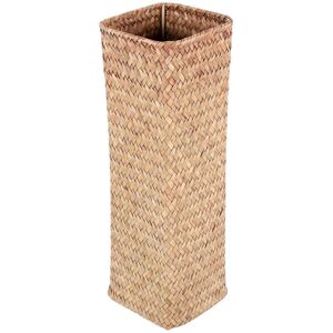 Tlily - Rattan Flower Vase Bamboo Baskets Decoration Vases Fruit Basket Tall for Home Decor Brown
