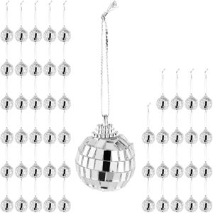 RELAXDAYS 150 x mini disco balls, small mirror balls for hanging, Ø 3 cm, silver decoration balls, 150-piece set