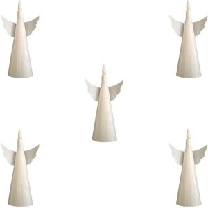Samuel Alexander - Set of 5 15cm Battery Operated led Floating Angel Candle Christmas Decorations with Remote in Warm White