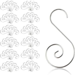 Sollbry - 100 Pieces s Shape Christmas Ball Hooks,Christmas Tree Hanging Hanger,Christmas Ball Ornament Hooks,Metal Hooks