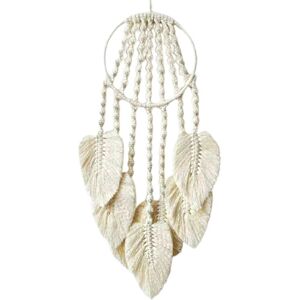 TLILY Wall Hanging Tapestry Hand-woven Bohemia Style Layer Wave Macrame For Living Room Garden Bedroom Home Decoration Mat-B