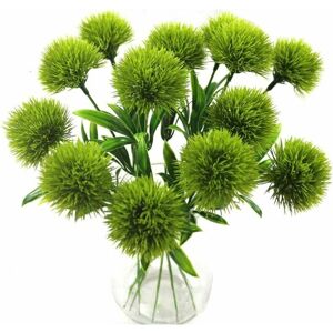 TRIMEC 10 Pcs Pissenlit Fleurs Artificielles Plantes Bouquet Fleur En Plastique pour La Décoration De La Maison / Décor De Mariage (Vert) TRIMEC 10 Pcs Pissenlit Fleurs Artificielles Plantes Bouquet Fleur En Plastique pour La Décoration De La Maison / Décor De Mariage (Vert)