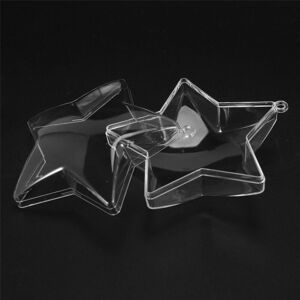 TLILY 10 Sets 80mm DIY Fillable Balls Clear Plastic Ornaments Christmas Tree Ornament Bauble Supplies (Star Shape) TLILY 10 Sets 80mm DIY Fillable Balls Clear Plastic Ornaments Christmas Tree Ornament Bauble Supplies (Star Shape)