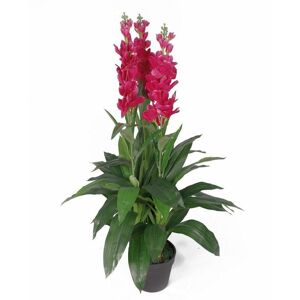 Leaf - 100cm Artificial Cymbidium Orchid Plant - Extra Large - Dark Pink Flowers Leaf - 100cm Artificial Cymbidium Orchid Plant - Extra Large - Dark Pink Flowers