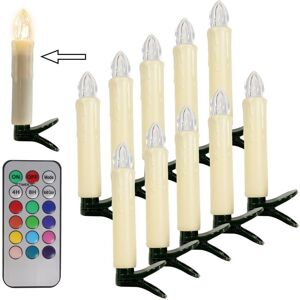 IKODM 10Pcs LED Christmas Tree Candles with Remote Control, Home Party Decorations - Warm White IKODM 10Pcs LED Christmas Tree Candles with Remote Control, Home Party Decorations - Warm White