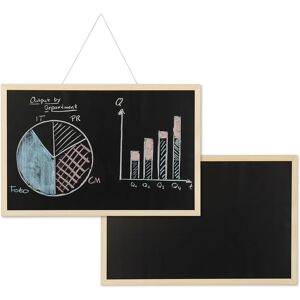 Set of 2 Relaxdays Chalkboards with Wooden Frame, Wipeable Memo Board, Office Accessory, Wall-Mount, Black, 40x60cm Set of 2 Relaxdays Chalkboards with Wooden Frame, Wipeable Memo Board, Office Accessory, Wall-Mount, Black, 40x60cm