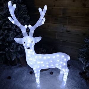 Samuel Alexander - 115cm led Indoor Outdoor Standing Christmas Reindeer Decoration in Cool White Samuel Alexander - 115cm led Indoor Outdoor Standing Christmas Reindeer Decoration in Cool White