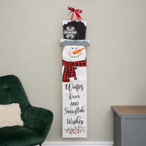 SAMUEL ALEXANDER 1.2m Battery Operated Light up Hanging Christmas Snowman Fabric Banner with LEDs SAMUEL ALEXANDER 1.2m Battery Operated Light up Hanging Christmas Snowman Fabric Banner with LEDs