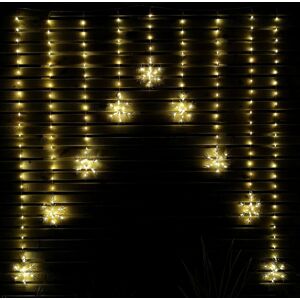 Samuel Alexander - 1.2m led Snowflake Curtain Lights Christmas Decorations in Warm White Samuel Alexander - 1.2m led Snowflake Curtain Lights Christmas Decorations in Warm White
