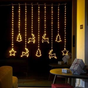 SAMUEL ALEXANDER 1.2m Light up Festive Curtain Christmas Lights with Warm White LEDs SAMUEL ALEXANDER 1.2m Light up Festive Curtain Christmas Lights with Warm White LEDs
