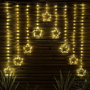Samuel Alexander - 1.2m Warm White led Star Curtain Lights Christmas Decorations Samuel Alexander - 1.2m Warm White led Star Curtain Lights Christmas Decorations
