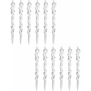 Mumu - 12pcs Clear Plastic Christmas Icicle Ornament Christmas Tree Hanging Ornaments Wedding Party Decoration Mumu - 12pcs Clear Plastic Christmas Icicle Ornament Christmas Tree Hanging Ornaments Wedding Party Decoration