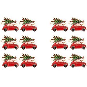 TLILY 12Pcs Creative Cute Car Shape Metal Christmas Napkin Ring Holder Multicolor Tissue Ring Buckle Table Decor TLILY 12Pcs Creative Cute Car Shape Metal Christmas Napkin Ring Holder Multicolor Tissue Ring Buckle Table Decor