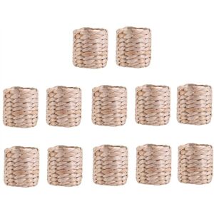 TLILY 12Pcs Napkin Rings,Water Hyacinth Holder Rings - Rustic for Birthday Party, Dinner Table Decoration TLILY 12Pcs Napkin Rings,Water Hyacinth Holder Rings - Rustic for Birthday Party, Dinner Table Decoration