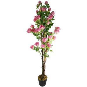 Leaf - 150cm Artificial Pink Rose Tree Leaf - 150cm Artificial Pink Rose Tree