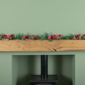SAMUEL ALEXANDER 1.5m (150cm) Christmas Garland with Red Berries, Frosted Apples and Pinecones SAMUEL ALEXANDER 1.5m (150cm) Christmas Garland with Red Berries, Frosted Apples and Pinecones