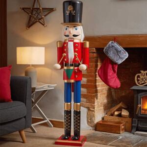 SAMUEL ALEXANDER 1.5m (5ft) Tall Wooden Hand Painted Christmas Nutcracker Decoration SAMUEL ALEXANDER 1.5m (5ft) Tall Wooden Hand Painted Christmas Nutcracker Decoration
