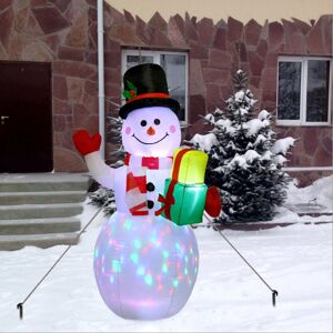 TONCHEAN 1.5m Inflatable Snowman with Rotating led Lights for Christmas Party Indoor Outdoor Yard Garden Lawn Decoration, Fast Air Inflation TONCHEAN 1.5m Inflatable Snowman with Rotating led Lights for Christmas Party Indoor Outdoor Yard Garden Lawn Decoration, Fast Air Inflation