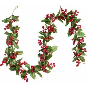 HOOPZI 183cm Berry Wreath Holly Decoration, Christmas Wreaths with Pine Cones and Green Leaves, Artificial Red Berry Wreath for Holidays, Fireplace, Stairs, HOOPZI 183cm Berry Wreath Holly Decoration, Christmas Wreaths with Pine Cones and Green Leaves, Artificial Red Berry Wreath for Holidays, Fireplace, Stairs,