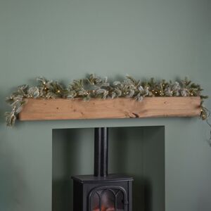 SAMUEL ALEXANDER 1.8m Frosted Pine Needle Christmas Garland with 120 Warm White LEDs SAMUEL ALEXANDER 1.8m Frosted Pine Needle Christmas Garland with 120 Warm White LEDs