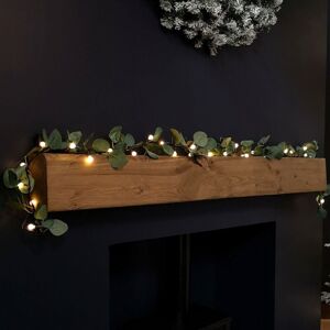 Samuel Alexander - 1.8m led Artificial Eucalyptus Garland with Warm White Lights - Battery Operated Green Leaf Foliage for Indoor Christmas Decor Samuel Alexander - 1.8m led Artificial Eucalyptus Garland with Warm White Lights - Battery Operated Green Leaf Foliage for Indoor Christmas Decor