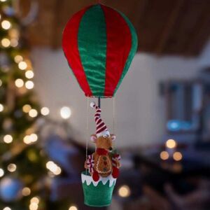 SAMUEL ALEXANDER 1m Red and Green Razza Rat Hot Air Balloon Hanging Christmas Decoration SAMUEL ALEXANDER 1m Red and Green Razza Rat Hot Air Balloon Hanging Christmas Decoration