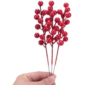 TLILY 20 Pack 8inch Artificial Christmas Red Berries Stems for Tree Ornaments,DIY Xmas Wreath,Holiday and Home Decor TLILY 20 Pack 8inch Artificial Christmas Red Berries Stems for Tree Ornaments,DIY Xmas Wreath,Holiday and Home Decor